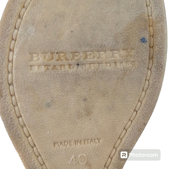 Burberry Black Patent Nova Check Espadrilles Wedge Sandals in 40 (10) - Picture 9 of 11